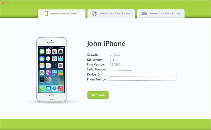 Fone Rescue Interface