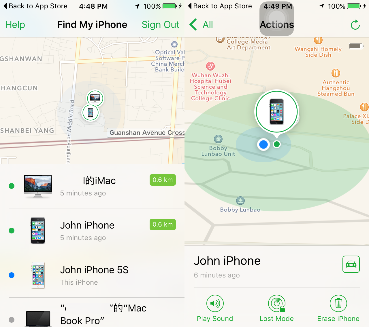 turning off find my iphone online