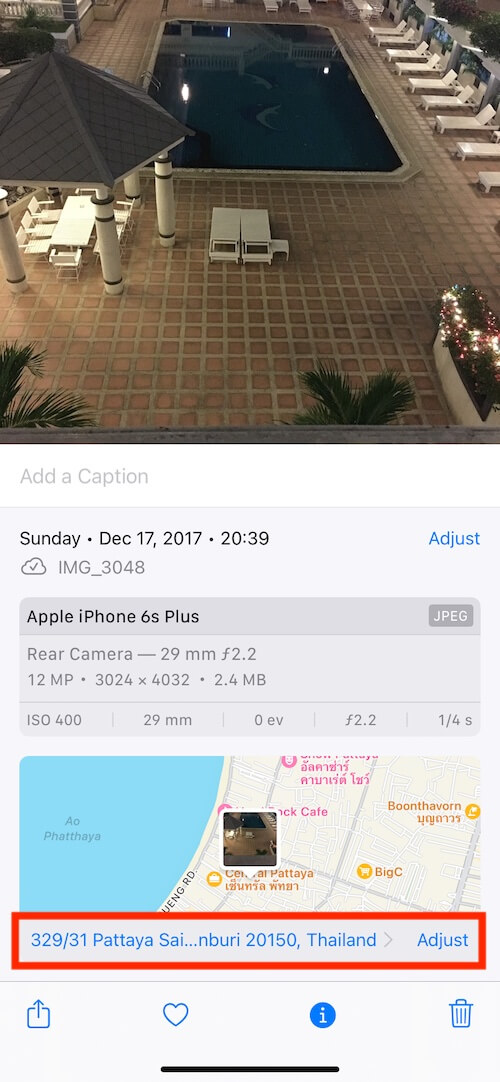 Removing Photo Location on iPhone