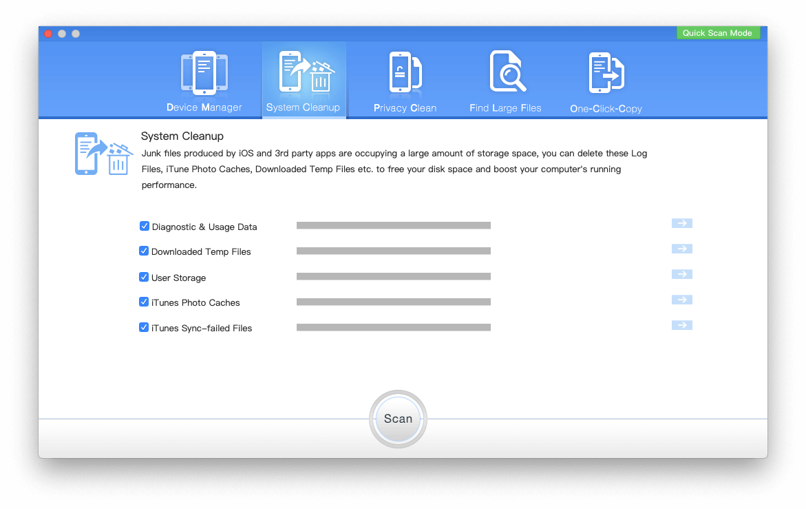 clean up iPhone cache files