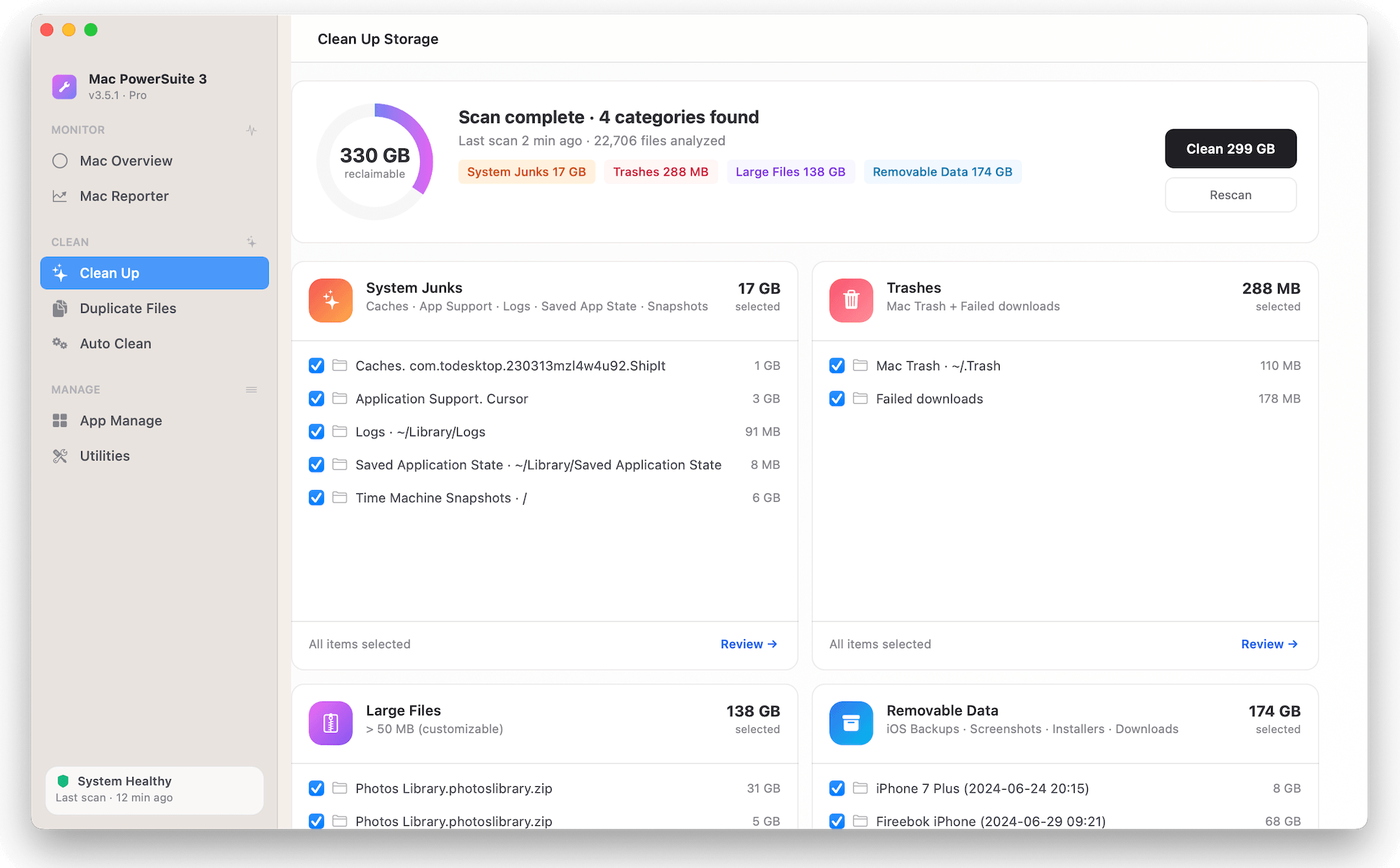 Use PowerSuite to Clean Up Mac