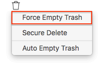 fore empty trash