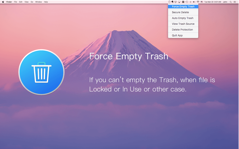 cannot empty trash can on mac