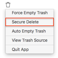 Secure Delete file in macOS Catalina