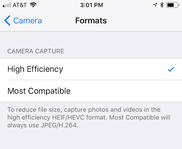Change Camera Capture Formats