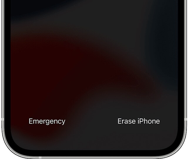 erase iPhone option