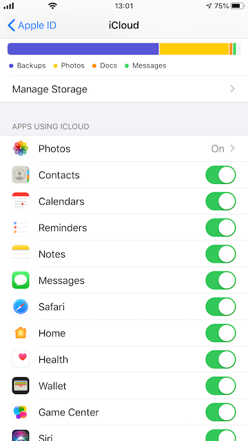 Which data will be affected after changing Apple ID