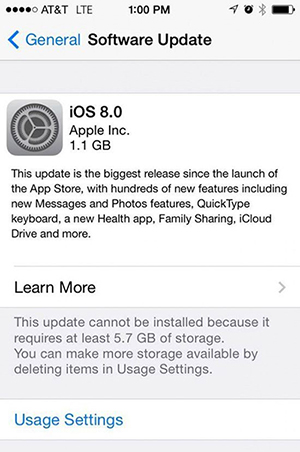 Update to iOS 8