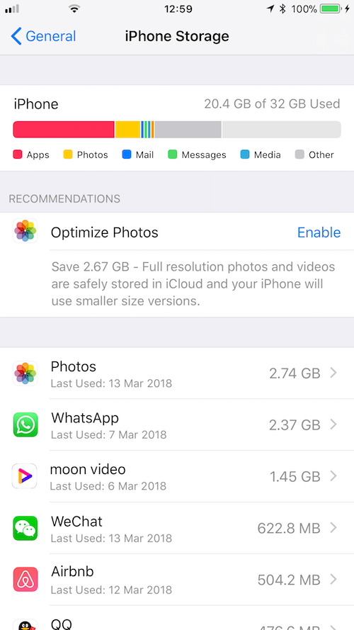 Free Up iPhone Storage Space