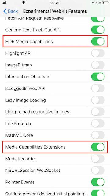 Disable and Enable Media Capabilities