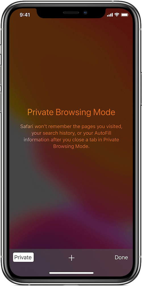 Safari private mode