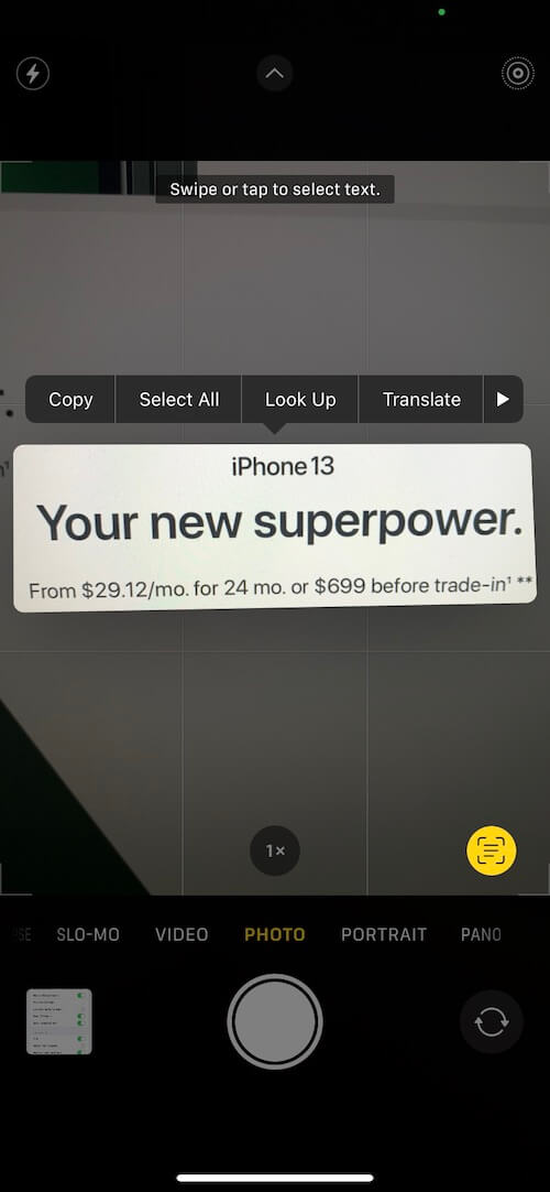 scan text in image