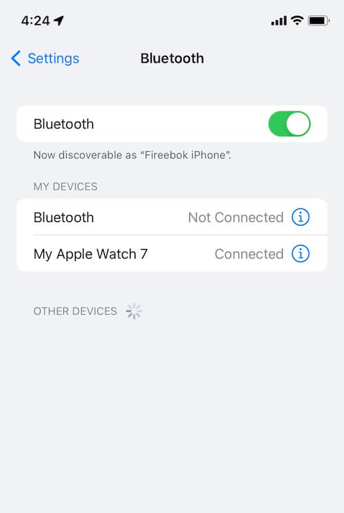 turn off iPhone bluetooth