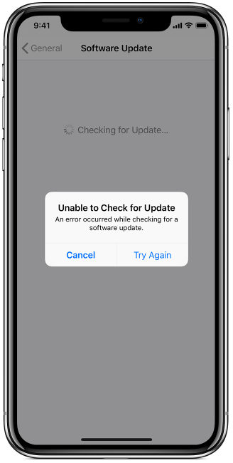 can't update to iOS 12