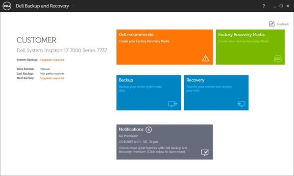 dell backup and recovery