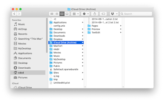 icloud drive archive on mac