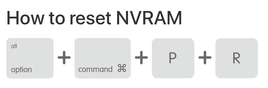 reset nvram on mac