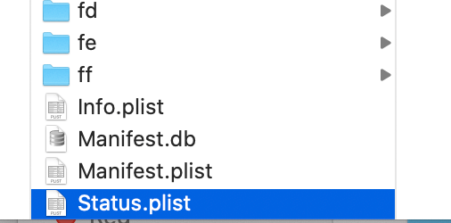 check the state of the latest iTunes backup
