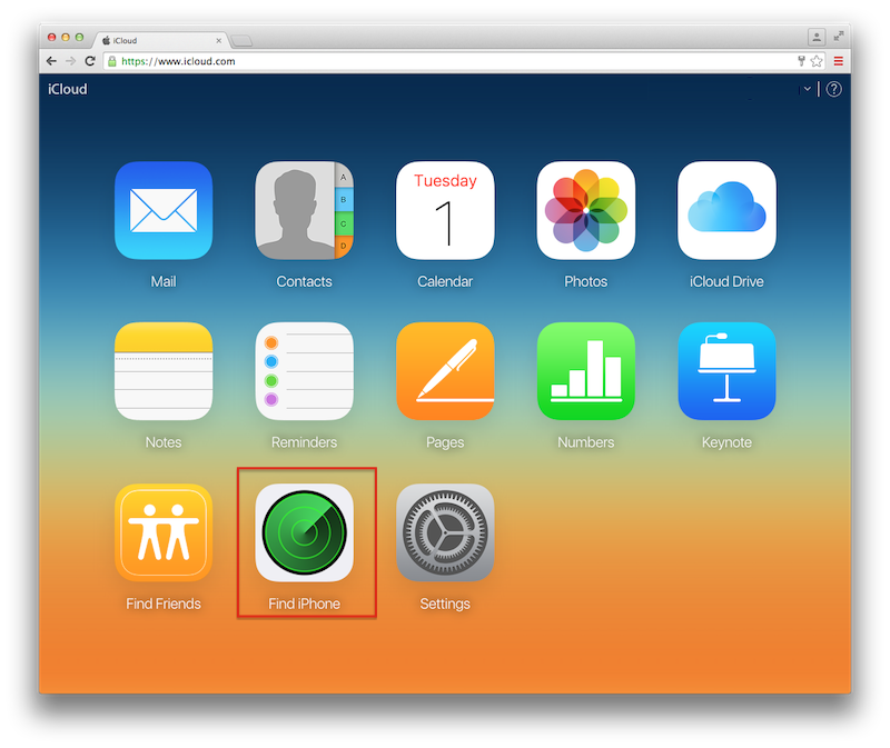 find my iphone login icloud