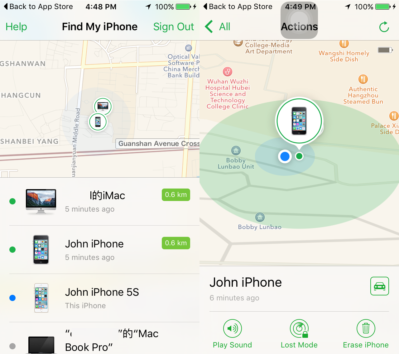 find my iphone mode