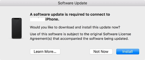 itunes install small update 
