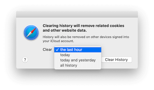 clear browsing history mac safari