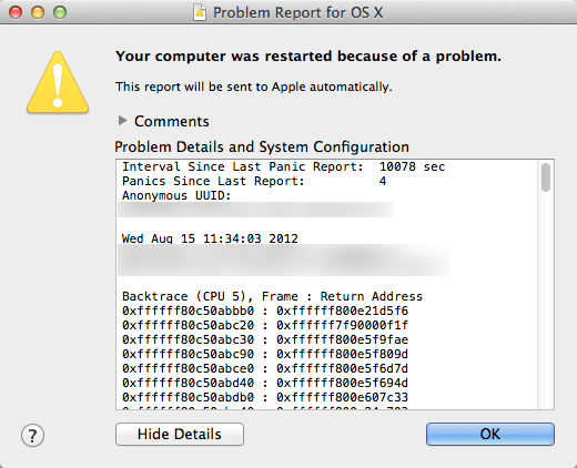 mac crash report