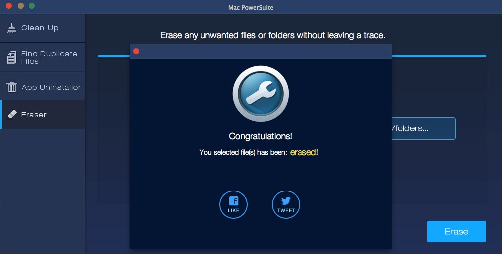 Delete Files in Mac PowerSuite