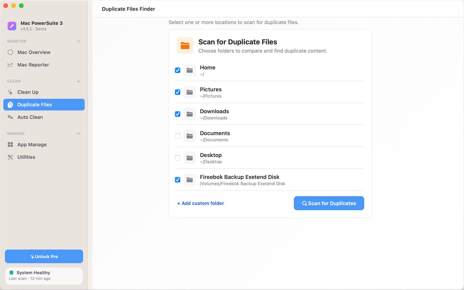 scan duplicate files from folder
