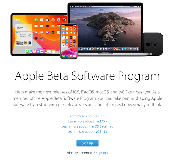 apple beta program
