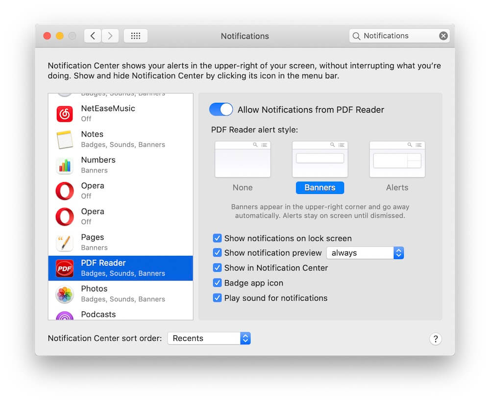 Disable App Notifications on Mac