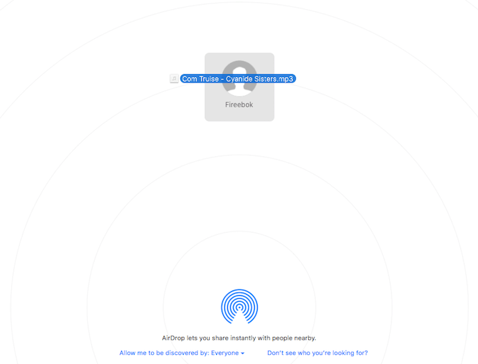 How to send mp3 file from Mac to iPhone with AirDrop?