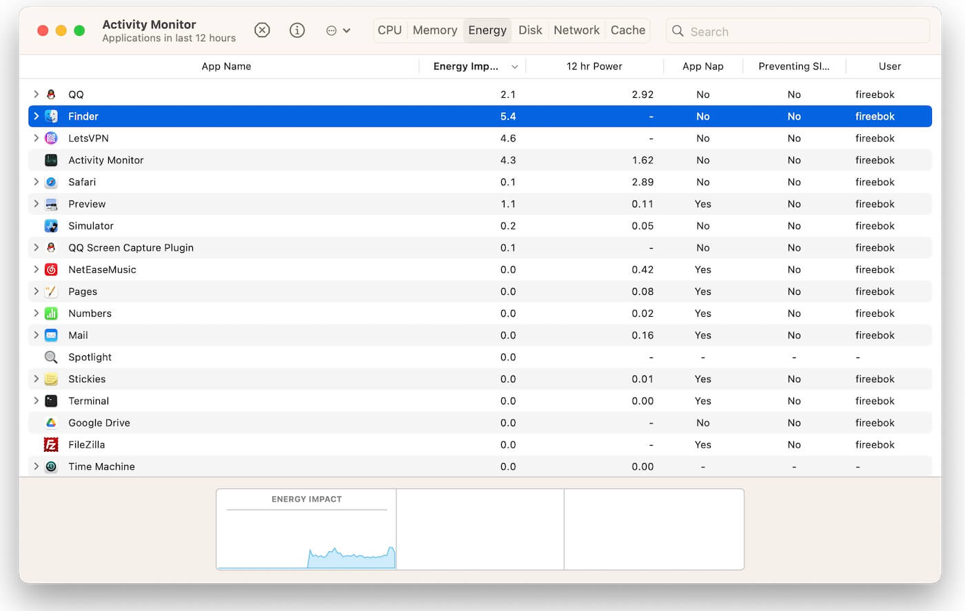 battery energy on Mac