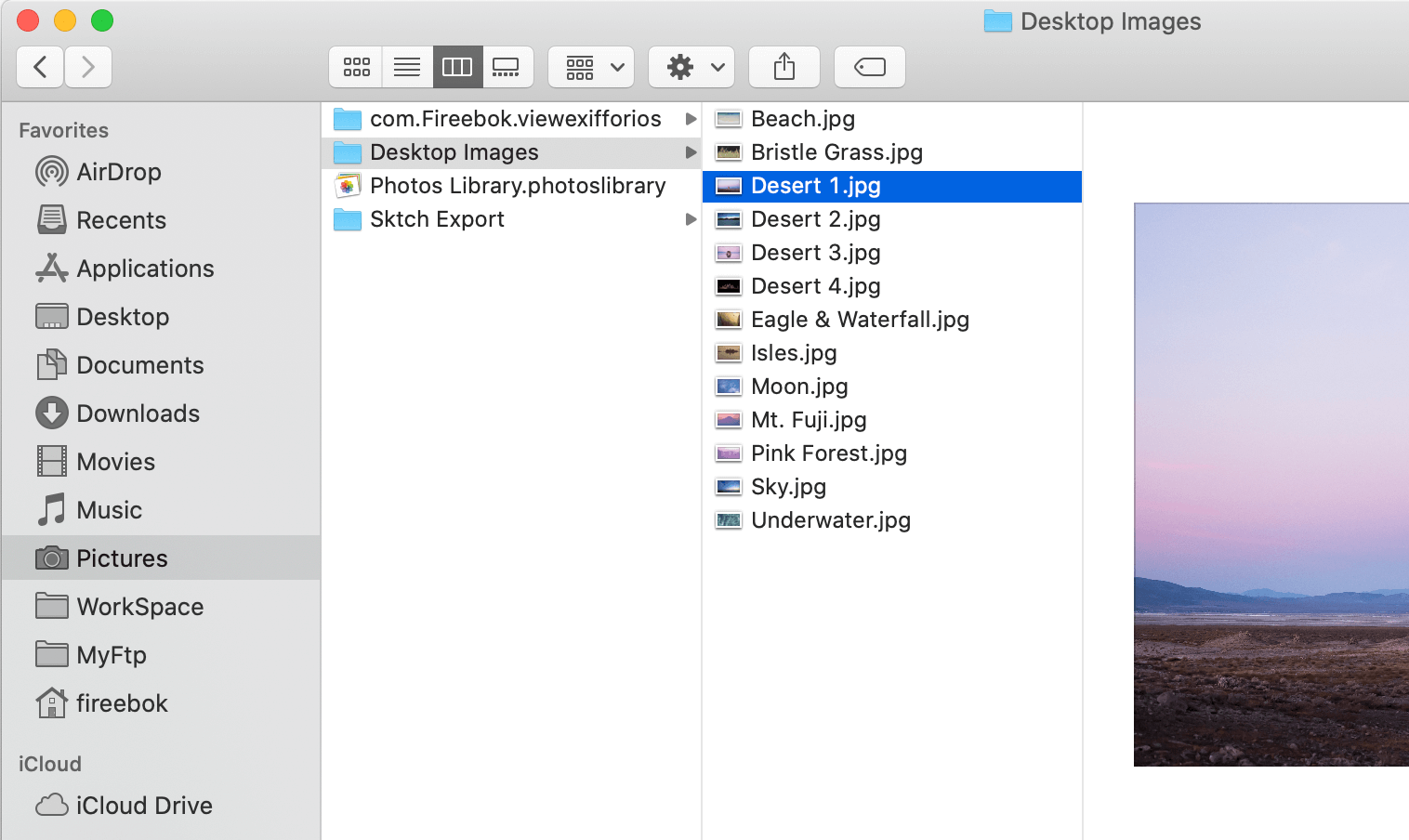 ceate new folde under picture on mac