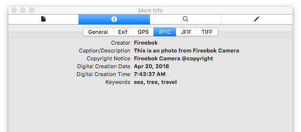 Batch add and edit photos of authors, copyrights and more information on mac
