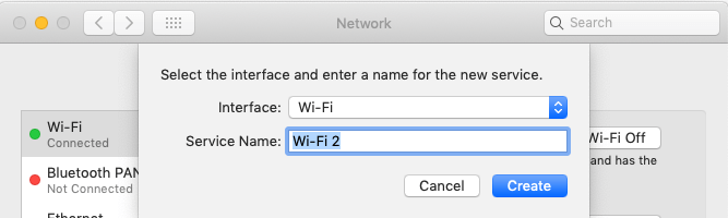 Create a new Wifi Network