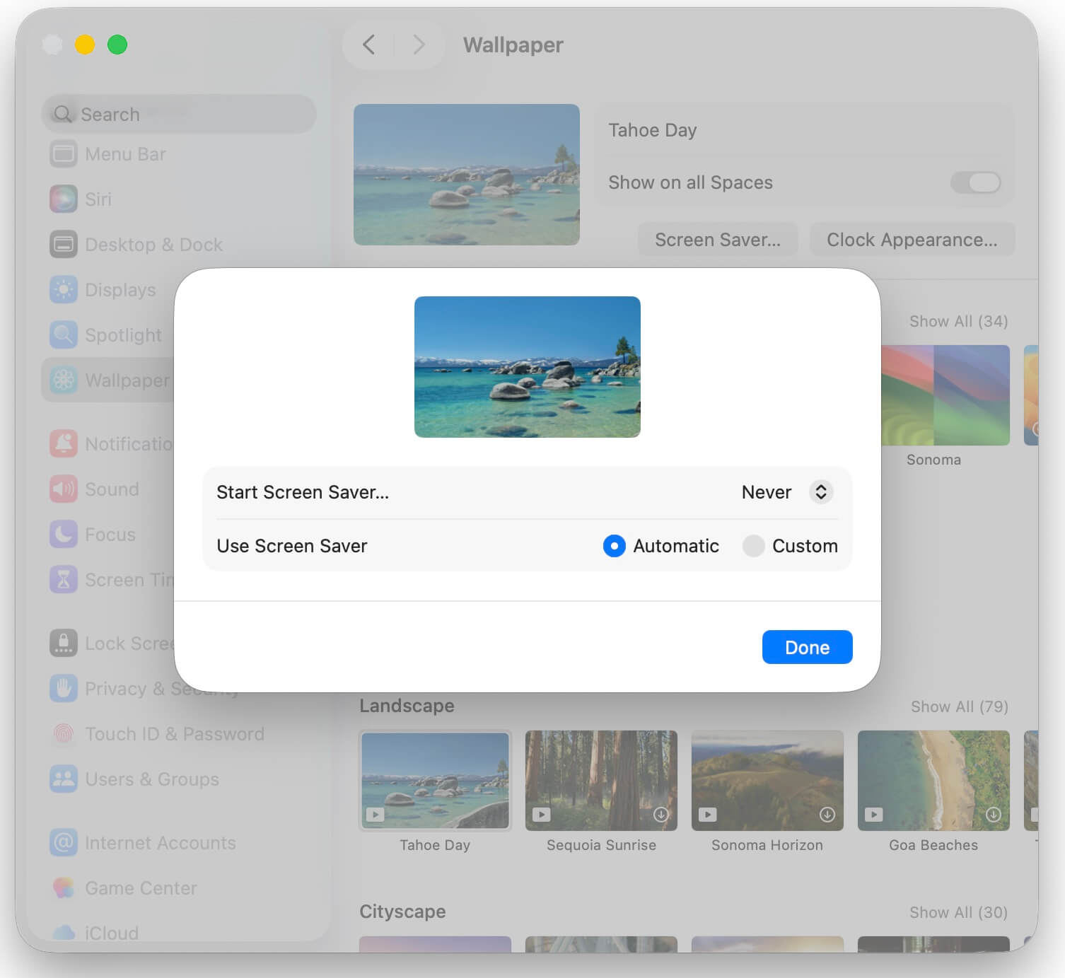 disable Mac screen saver
