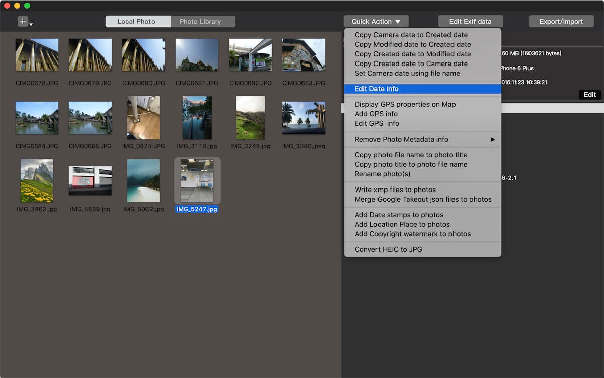 Adding or Changing Exif Dates