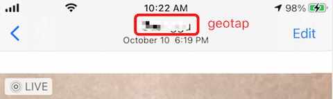geotap location disappear on iPhone