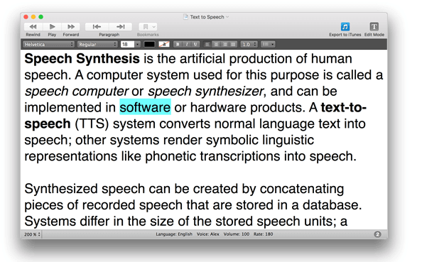 text to speech mac application