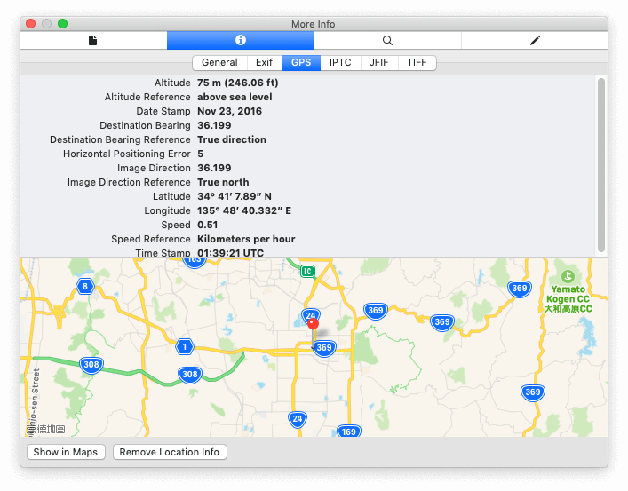 gps metadata
