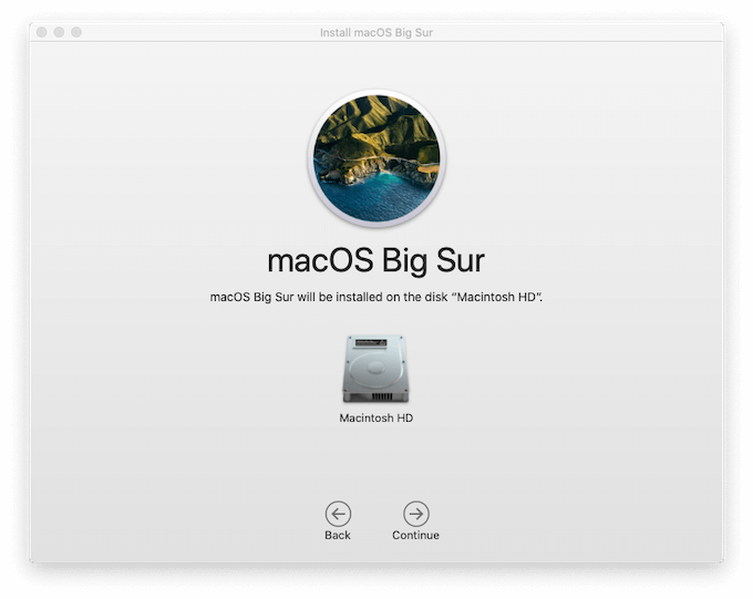 install macOS Big Sur