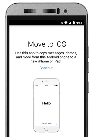 move android data to iPhone