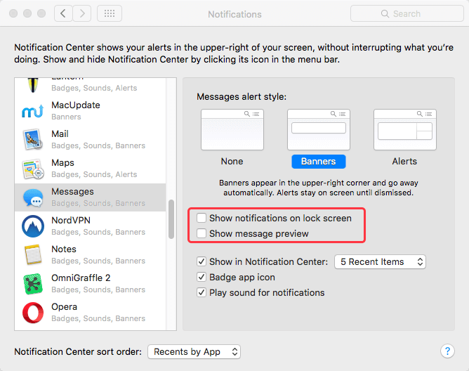 no preview message