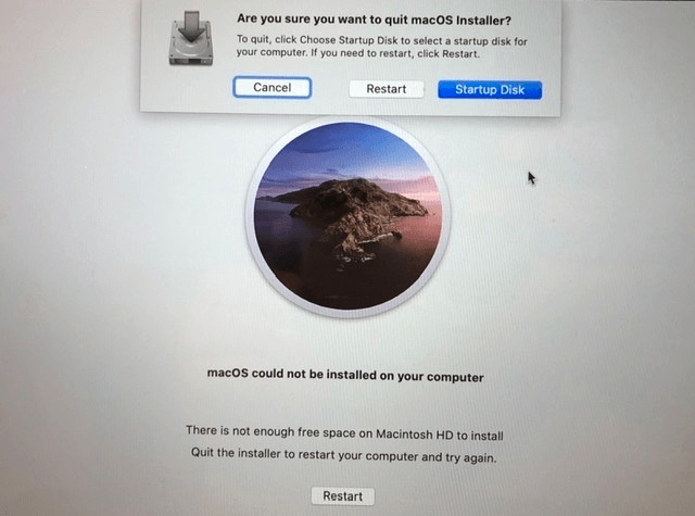 not enough storage space to install macOS Catalina