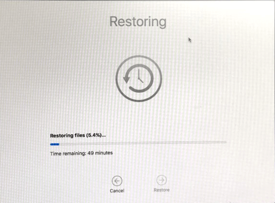 restore macos from time machine backup 
