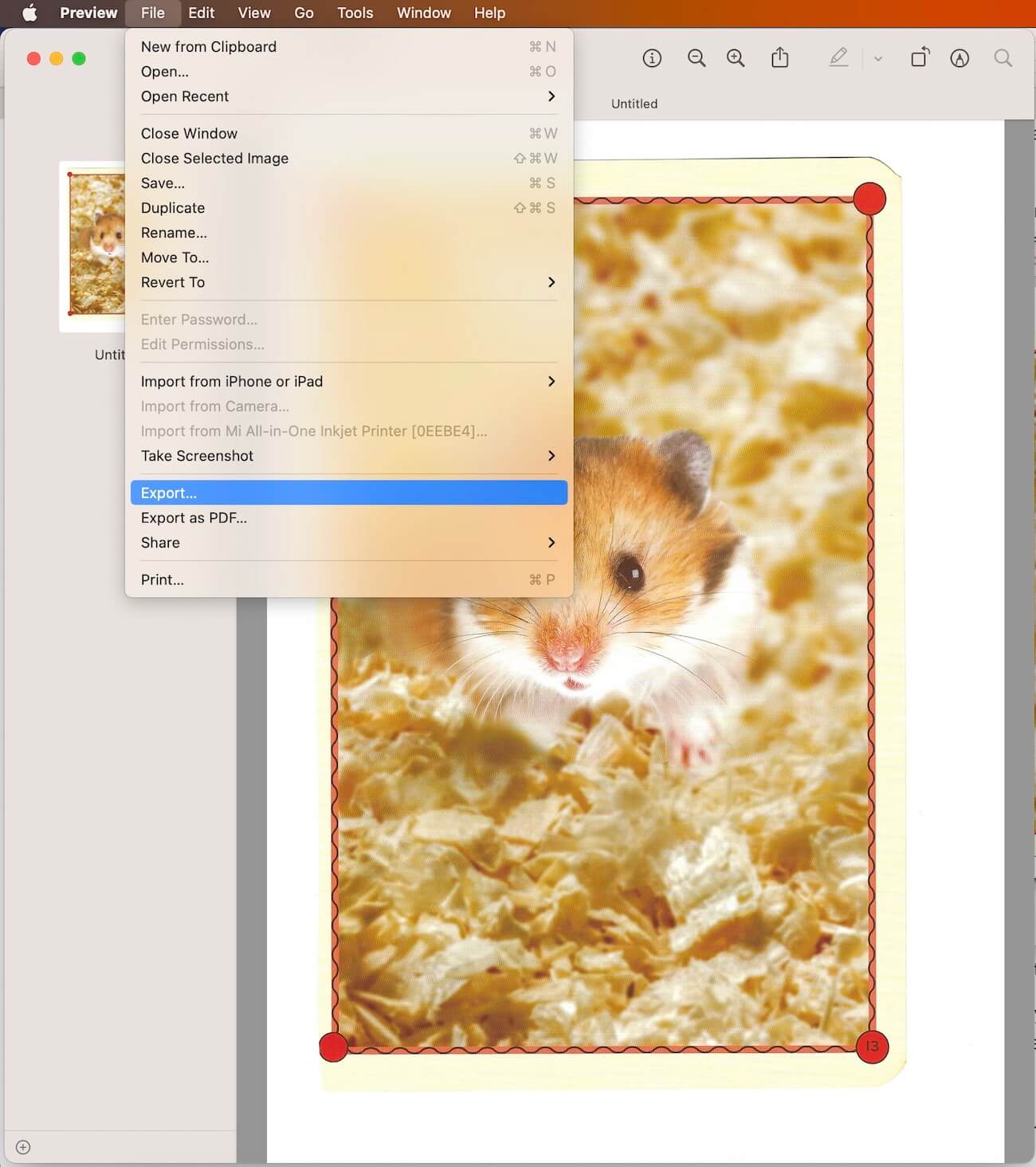 save scanned photos on mac