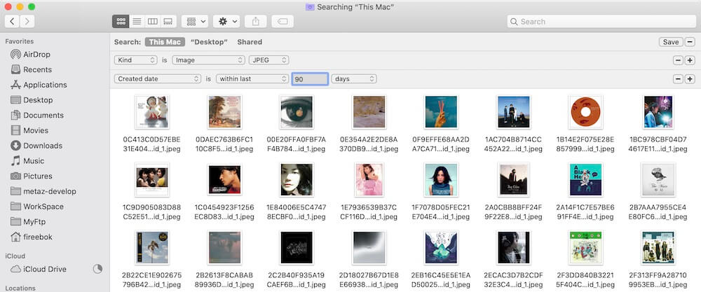 Remove duplicate photos with Finder Search