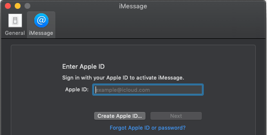 sign in Mac imessages