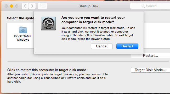target disk mode on macOS Catalina